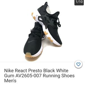 EUC men's presto react Nike sneakers